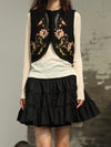 INTO THE EAST 25 Autumn/Winter Layered Short Skirt ITE-E1DGAW071BL21SK-HEI Black (E1DGAW070WT21SK)